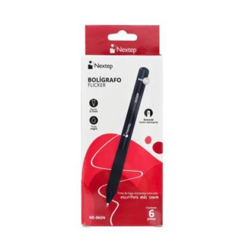 [NEXTEP_NE-065N] Nextep Boligrafo Nextep Flicker 0.7mm Negro C/6