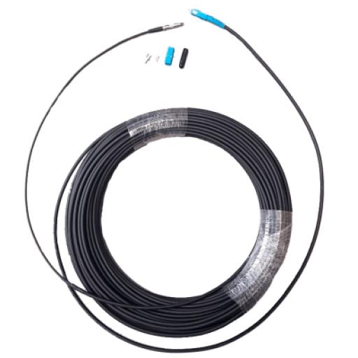 [LINKEDPROBYEPCOM_LP-200-SCU] LINKEDPRO BY EPCOM Rollo de Fibra Óptica Drop Redonda G657A2 Monomodo Simplex de 200 Metros con Conectores SC/UPC-SC/UPC para Instalaciones Aéreas o a la Intemperie