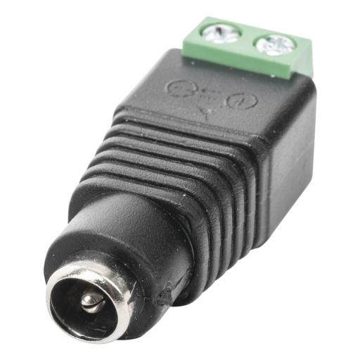 [EPCOM_JR-53] Epcom Adaptador Hembra Tipo Jack de 3.5 mm polarizado de 12 Vcc / Terminales Tipo Tornillo / Polarizado (+/-) / Ideal para Cámaras de Video Vigilancia.