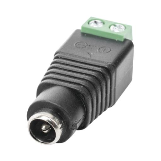 [EPCOM_JR-53] Epcom Adaptador Hembra Tipo Jack de 3.5 mm polarizado de 12 Vcc / Terminales Tipo Tornillo / Polarizado (+/-) / Ideal para Cámaras de Video Vigilancia.