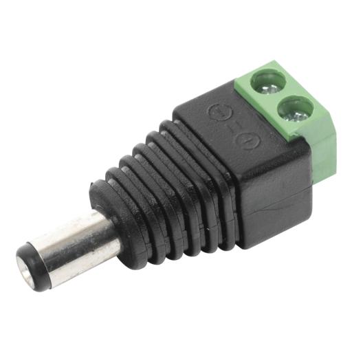 [EPCOM_JR-52] Epcom Adaptador Macho Tipo Jack de 3.5 mm Polarizado de 12 Vcc / Terminales Tipo Tornillo / Polarizado (+/-) / Ideal para Cámaras de Video Vigilancia. 