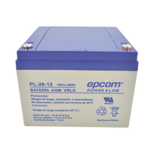 [EPCOM_PL-26-12] Epcom Batería con Tecnología AGM/VRLA, 26 Ah. 12 Vcd