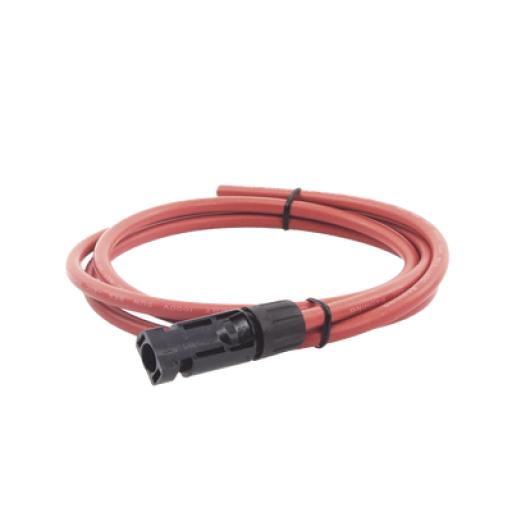 [EPCOM_CBL-MC4-1.5R] Epcom Cable Fotovoltaico, 1.5 m, Rojo, Calibre 10 AWG con terminal MC4-M en un extremo