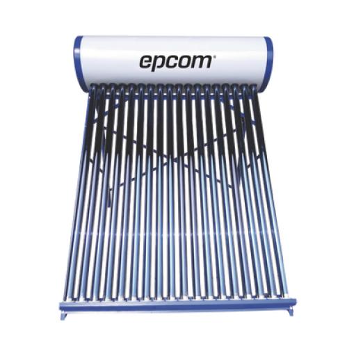 [EPCOM_STELPWH180] Epcom Bóiler Solar de 180L, Baja Presión con 18 Tubos de Vacío de Mayor Resistencia y Termotanque Inoxidable de Grado Alimenticio 180 L Resistentes a Granizo de Hasta 25 mm/ l, Incluye Anodo de Magnesio