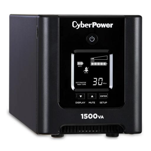[CYBERPOWER_OR1500PFCLCD] CyberPower UPS de 1500 VA/1050 W, Topología Línea Interactiva, Entrada 120 Vca NEMA 5-15P, Onda Senoidal Pura, Tipo Mini Torre, Con 8 Tomas NEMA 5-15R