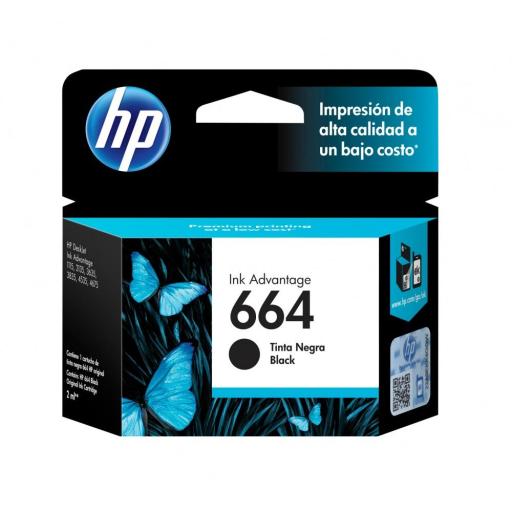 [HP_F6V29AL] Cartucho de Tinta HP Negro Num 664; (Para HP Deskjet Advantage 2135/3787/3785/2676/4535/4675/3835/115/3635/3775/3635/2675)