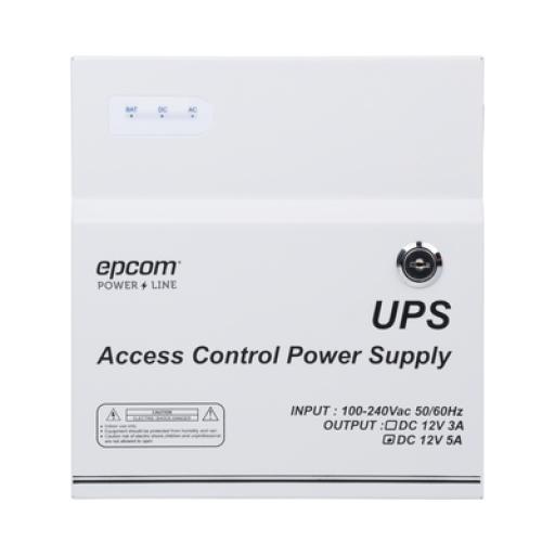[EPCOM_PL12DC5ABK] Epcom Fuente de Alimentación de 1 Salida 11-15 Vcc 5 A / Temporizador Integrado / Con Capacidad de Batería de Respaldo / Requiere Batería / Voltaje de Entrada 96-264 Vca 