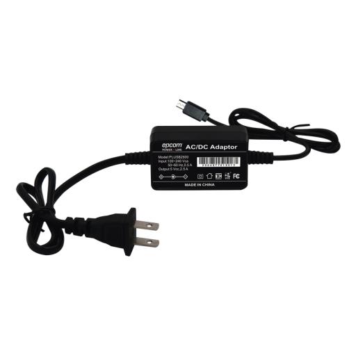 [EPCOM_PLUSB2500] Epcom Cargador Micro-USB Profesional de 5 Vcc, 2.5 A para Celulares, Tabletas y Radio PKT-03 / Voltaje de Entrada de 100-240 Vca